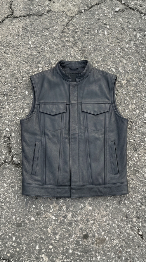 Black Bikers Vest